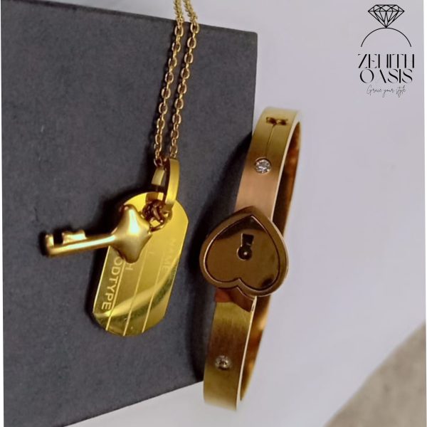 Heart Lock and Key Bracelet