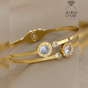 Stainless Steel Crystal Bangle
