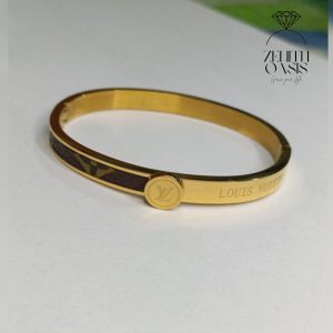 Luxury Stainless Steel LV Logo Bangle Jewelry