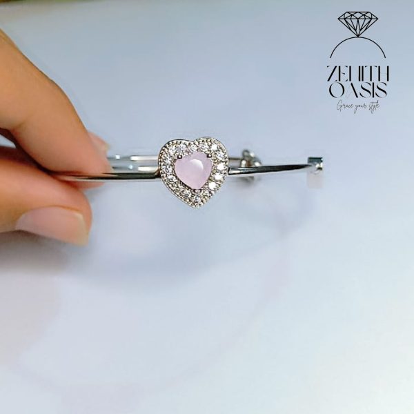 Pink Heart Bangle