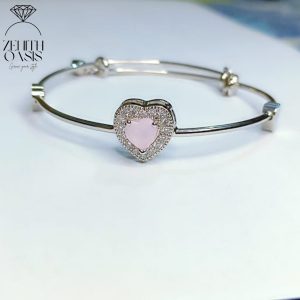 Pink Stainless Steel Bangle