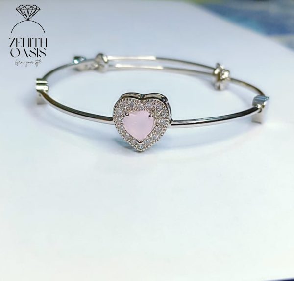 Pink Stainless Steel Bangle