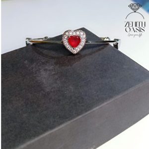 Red Heart Stainless Steel Bangle
