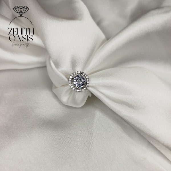 Diamond Silver Zircon Adjustable Ring