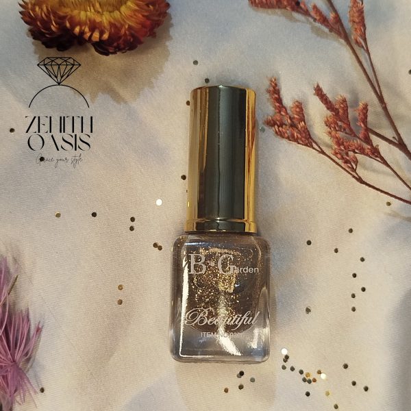 Dull Brown Glitter Nail Polish