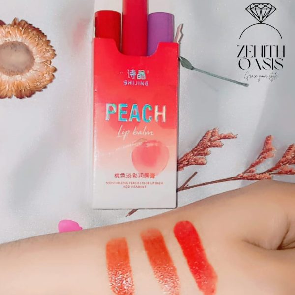 Peach Lip Balm with 3 Stunning Shades - Image 2